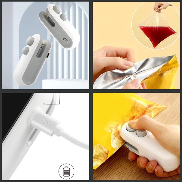 2-in-1 USB Bag Sealer & Cutter β Rechargeable
